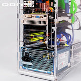 390*170*440mm DIY QDIY full Transparent MicroATX Acrylic Computer Case water cooling Vertical Gaming Chassis gabinete computador