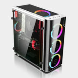 370*188*412mm Gaming Computer PC Case Acrylic Full-side Transparent RGB Vertical Water Cooling Chassis ATX desktop gamer case