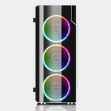 370*188*412mm Gaming Computer PC Case Acrylic Full-side Transparent RGB Vertical Water Cooling Chassis ATX desktop gamer case