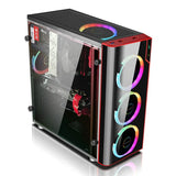 370*188*412mm Gaming Computer PC Case Acrylic Full-side Transparent RGB Vertical Water Cooling Chassis ATX desktop gamer case