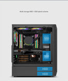 PC Case Side Transparent RGB Light Bar Supports ATX Motherboard 120 Water-cooled Office Home Gaming Chassis