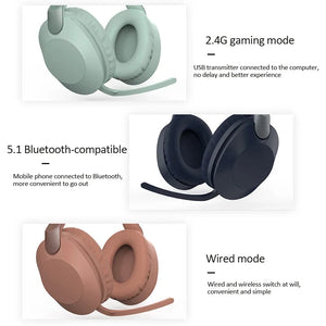 B2 Wireless Headphones Bluetooth-compatible 5.1 Stereo Music Subwoofer Earphones External Folding Gaming Headses With Microphone