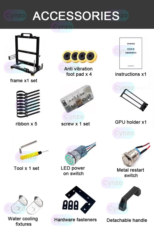 ITX MATX ATX Gamer Cabinet,MOD Desktop PC Case Open Frame Rack,Water Cooler Computer Gaming Chassis Vertical Personality DIY