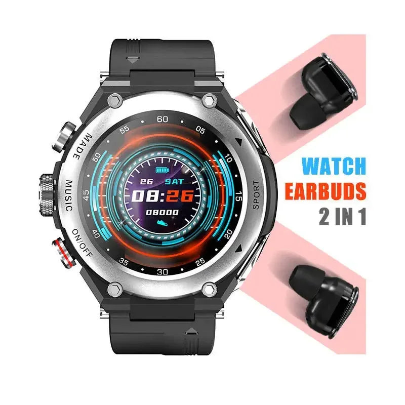 Latest Customization T92 Bluetooths Headset Series 8 Ultra Smart Watch Ip68 Waterproof Round Display Screen Touch Smart Watch