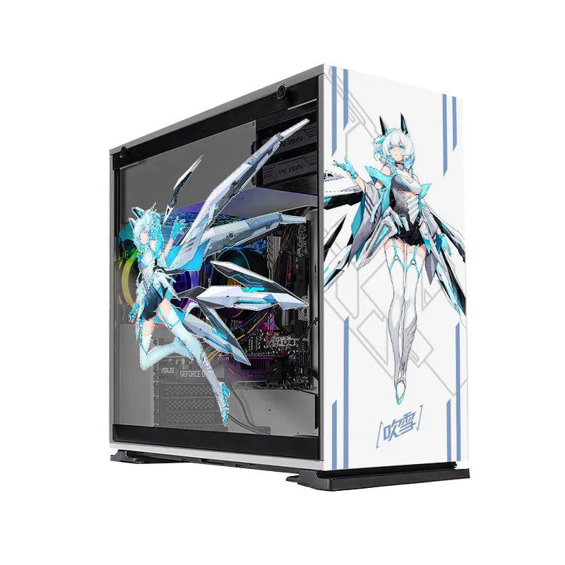 DIY Chassis Sticker Customizatable Anime Desktop Computer Case Decorative Decal MOD PC Gaming Cabinets Stickers