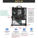 PC Open Case Gamers Cabinet ATX MOD Chassis Rack DIY Computer Base Frame Desktop MATX Aluminum Creative ITX EATX Tower Gaming