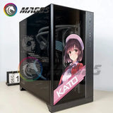 ATX Gaming PC Case Stickers Mid Tower Computer Decorative Decal Anime Removable Waterproof Sticker