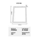 ARGB Motherboard-ATX ITX Lighting Frame Light Pad for MATX PC Gaming for Case US L21D