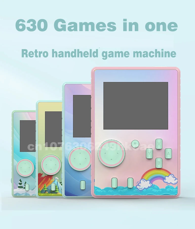 NEW T3 Retro Portable Mini Handheld Video Game Console 8-Bit 3.0 Inch HD Color LCD Kids Color Game Player Built-in 630 Games