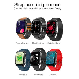 2022 Latest online smart watch wearable device  PPG AI medical diagnosis health care  prsessure oxygen band smartwatches