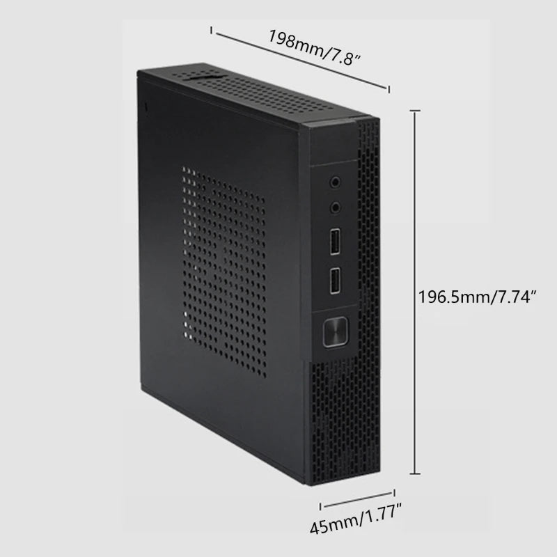 DN59 ITX Computer for Case QX02 Mini Desktop for Case Industrial Control Home Theater PC Gaming for Case Front USB Audio Inte