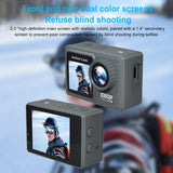 WiFi Action Camera 1080P 30FPS Recording Camera 120° Wide Angle Exercise Video Recorder with Accessories Kit