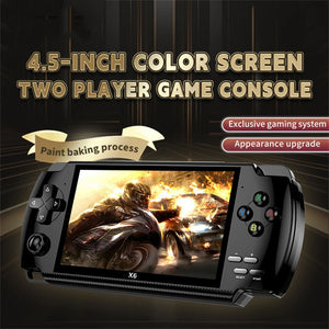 X6 Handheld Game Consoles 4.5-inch High-definition Screen Built-in 10000 Games Retro Game Console Audio Player Support TF Card