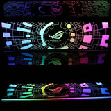 MOD PC Case RGB Lighting Panel, Customized ARGB GPU Side Backplate Computer Gaming Decorated Plate 5V 12V Colorful AURA SYNC